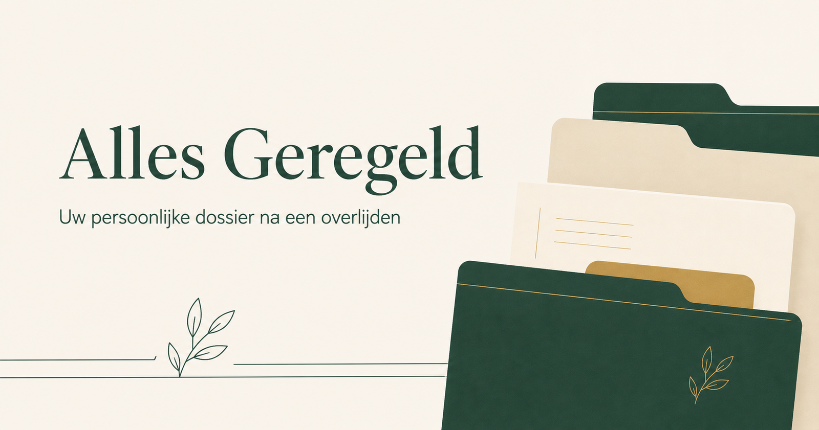Rustige illustratie van een persoonlijk administratief dossier